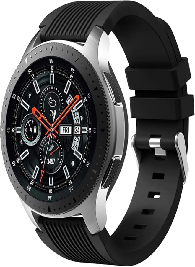 Dirrelo Strap Compatible with Samsung Galaxy Watch 3 45mm/Galaxy Watch 46mm/Huawei GT 2 46mm, 22mm Soft Silicone Sport Replacement Bands for Samsung Gear S3 Frontier for Men Women